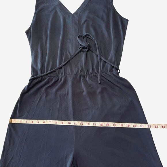 Sigrid Olsen Modal Blend Wide Leg Jumpsuit Romper Rayon Blend Size Medium Blue - Picture 9 of 14